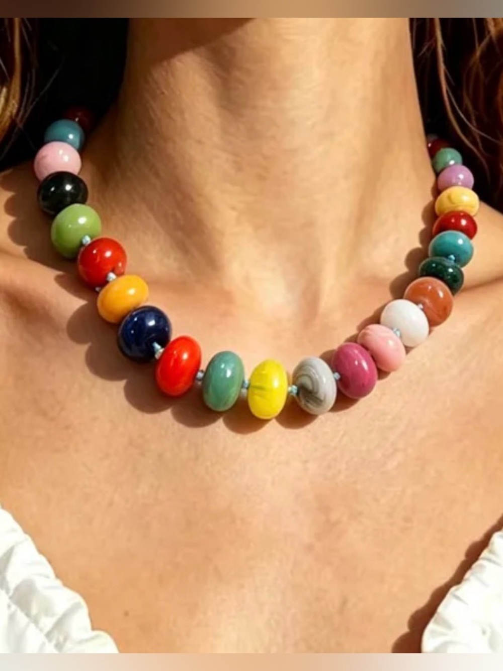 Colorful Beaded Necklace — Multicolor Women's Jewelry